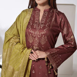 VS-JACQAURD Cambric Printed Unstitched 3pcs Suit - 2302-B, Women, 3Pcs Shalwar Suit, VS Textile, Chase Value