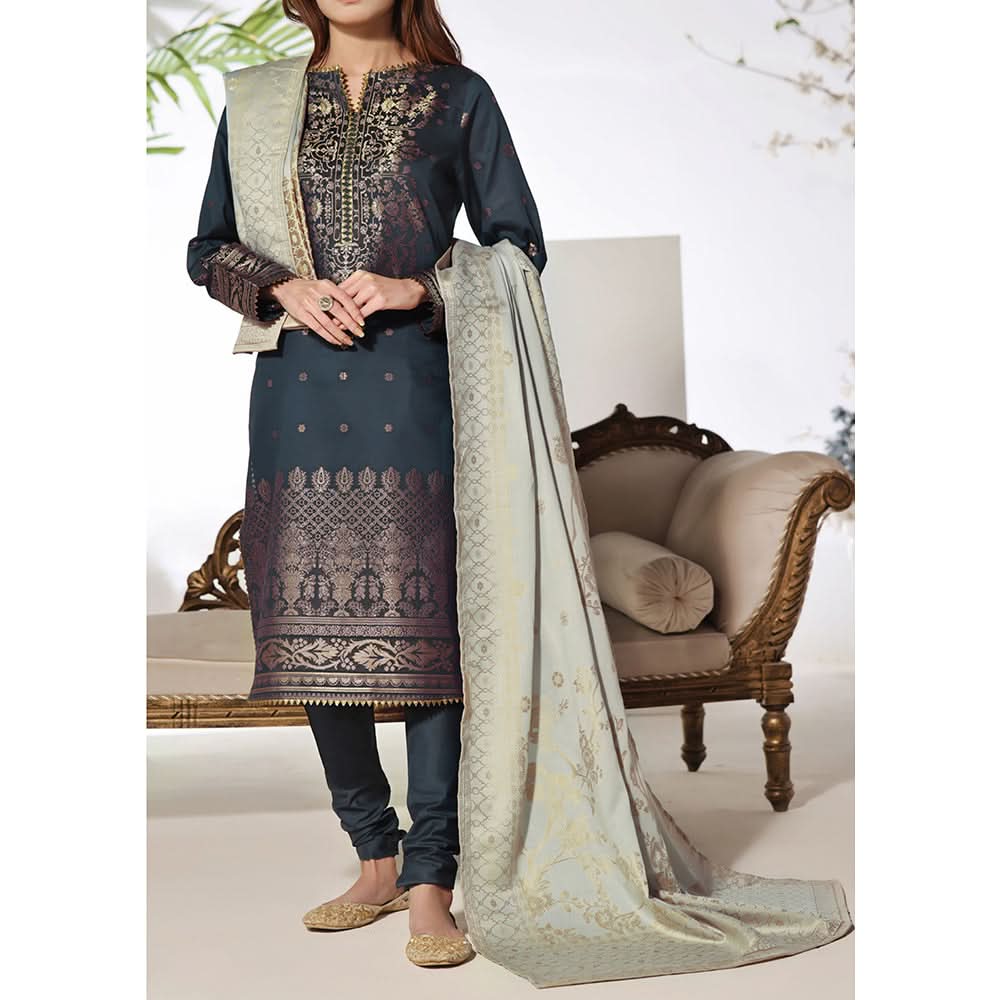 VS-JACQAURD Cambric Printed Unstitched 3pcs Suit - 2304-A, Women, 3Pcs Shalwar Suit, VS Textile, Chase Value