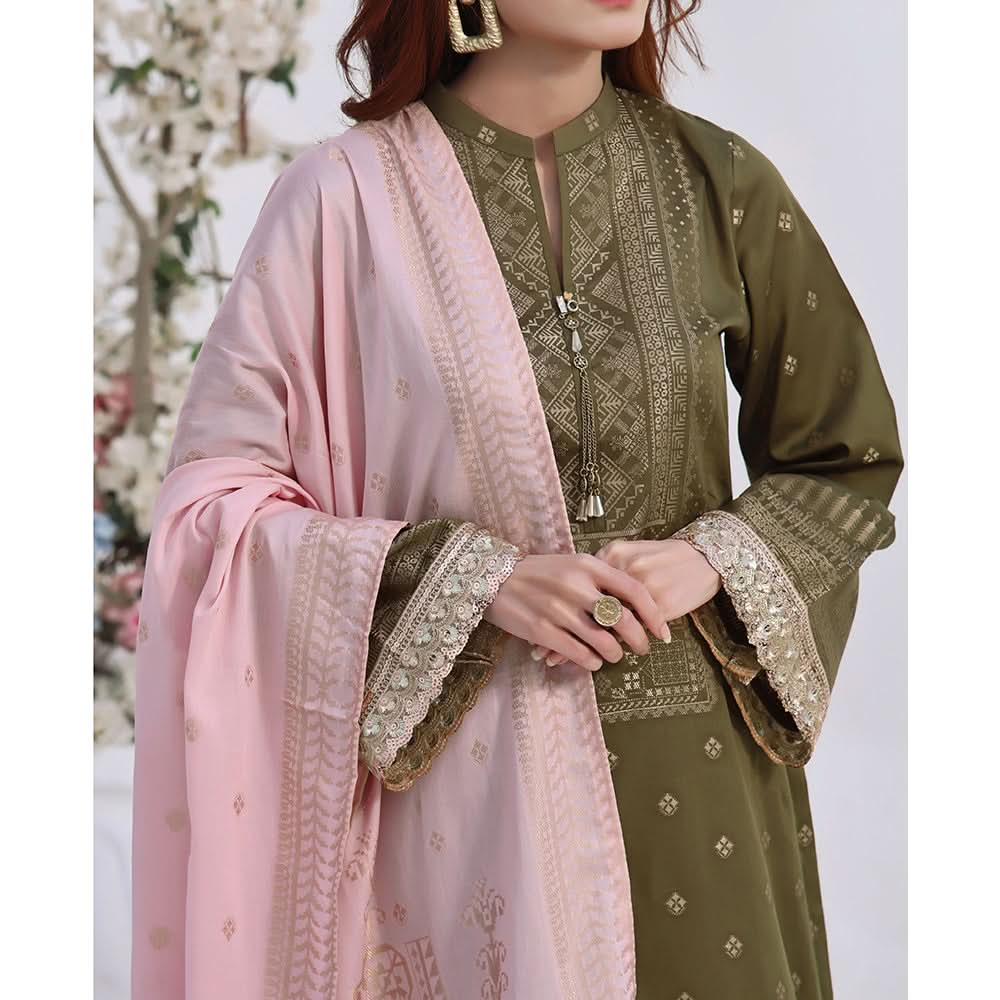 VS-JACQAURD Cambric Printed Unstitched 3pcs Suit - 2305-B, Women, 3Pcs Shalwar Suit, VS Textile, Chase Value