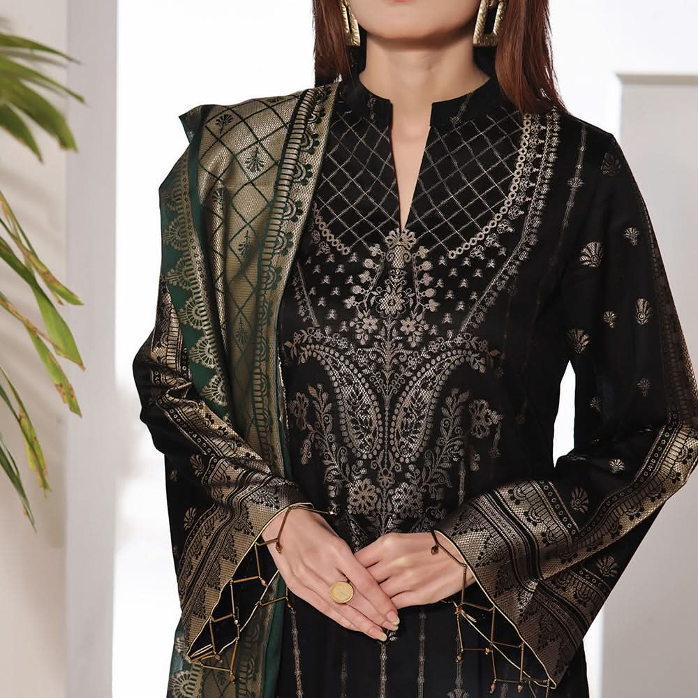 VS-JACQAURD Cambric Printed Unstitched 3pcs Suit - 2306-A, Women, 3Pcs Shalwar Suit, VS Textile, Chase Value