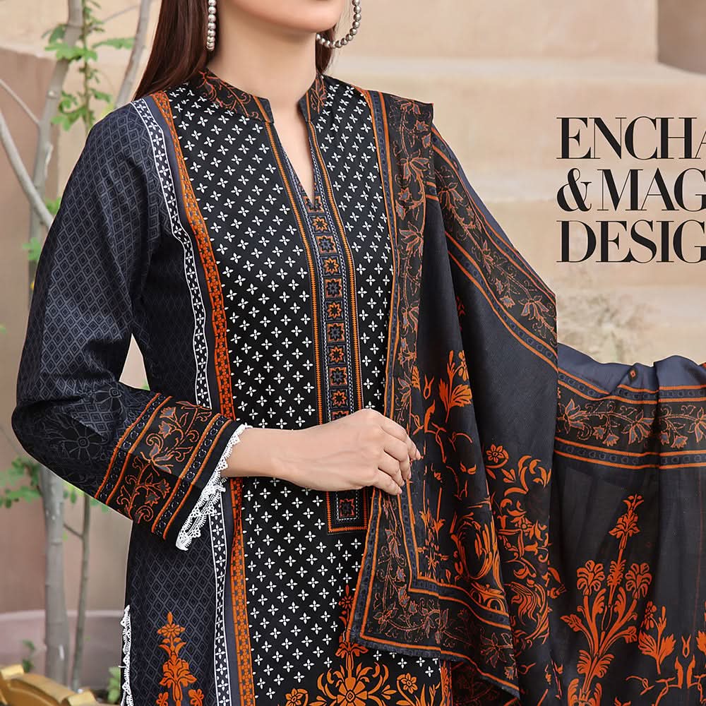 Vs Ayesha Alishba Printed Lawn Suit Unstitched 3Pcs - 230, Women, 3Pcs Shalwar Suit, VS Textile, Chase Value