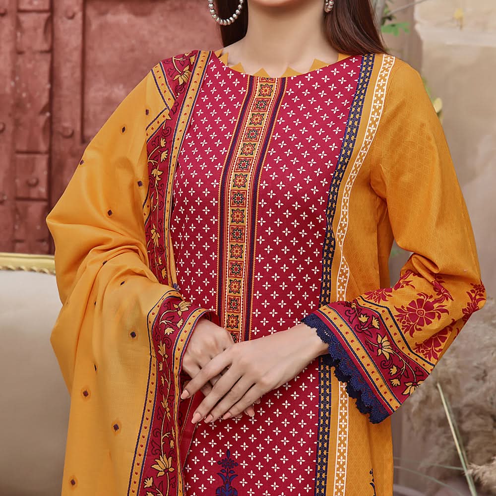 Vs Ayesha Alishba Printed Lawn Suit Unstitched 3Pcs - 231, Women, 3Pcs Shalwar Suit, VS Textile, Chase Value