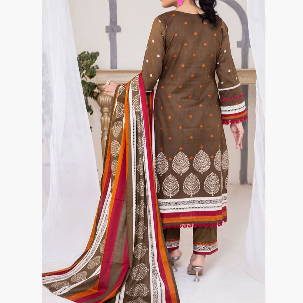 VS Daman Cambric Printed Unstitched 3Pcs Suit V-1, Women, 3Pcs Shalwar Suit, VS Textiles, Chase Value