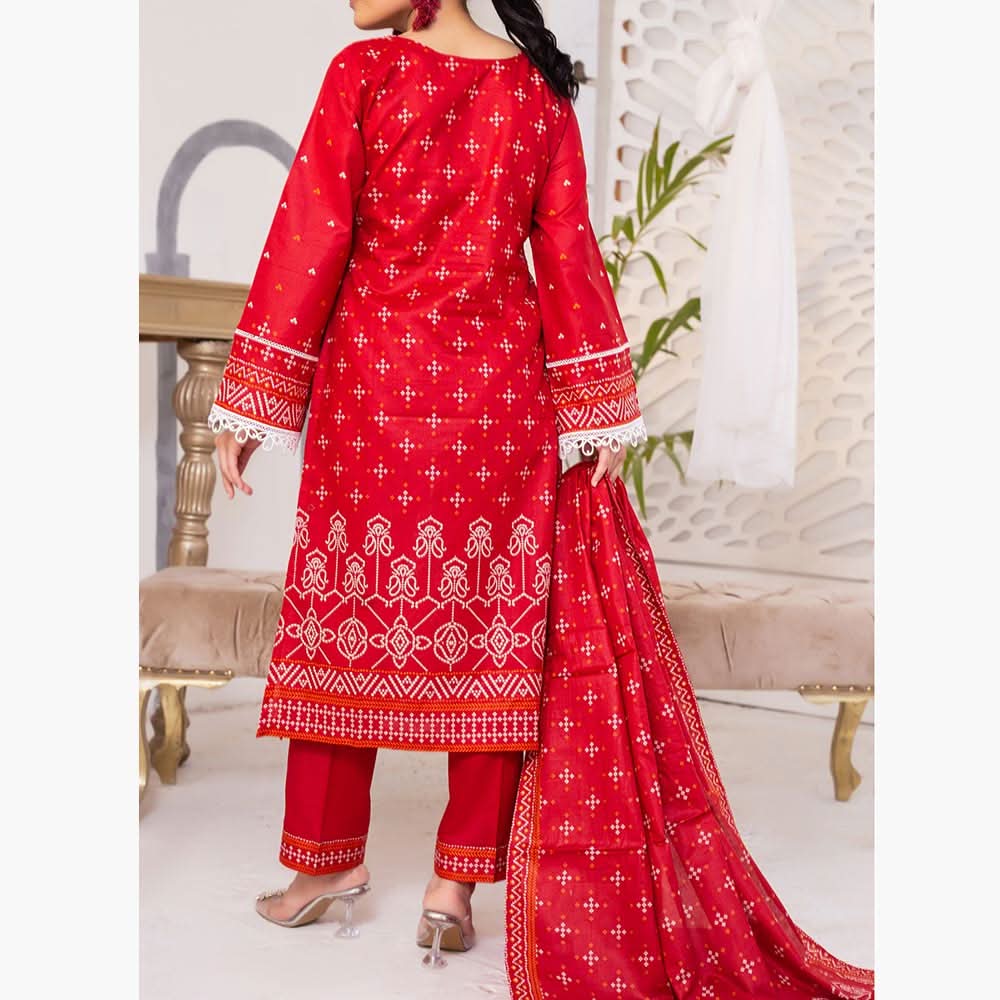 VS Daman Cambric Printed Unstitched 3Pcs Suit V-1, Women, 3Pcs Shalwar Suit, VS Textiles, Chase Value