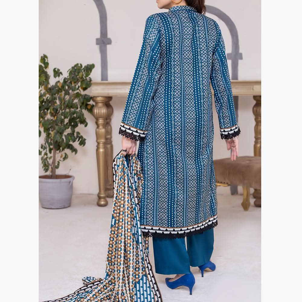 VS Daman Cambric Printed Unstitched 3Pcs Suit V-1, Women, 3Pcs Shalwar Suit, VS Textiles, Chase Value