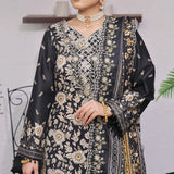 VS-ANMOL Cottel Printed Emboridered Unstitched 3pcs Suit With Emboridered Dupatta - 258, Women, 3Pcs Shalwar Suit, VS Textile, Chase Value