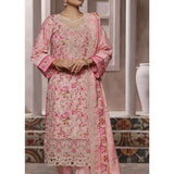 VS-ANMOL Cottel Printed Emboridered Unstitched 3pcs Suit With Emboridered Dupatta - 253, Women, 3Pcs Shalwar Suit, VS Textile, Chase Value
