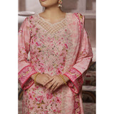 VS-ANMOL Cottel Printed Emboridered Unstitched 3pcs Suit With Emboridered Dupatta - 253, Women, 3Pcs Shalwar Suit, VS Textile, Chase Value