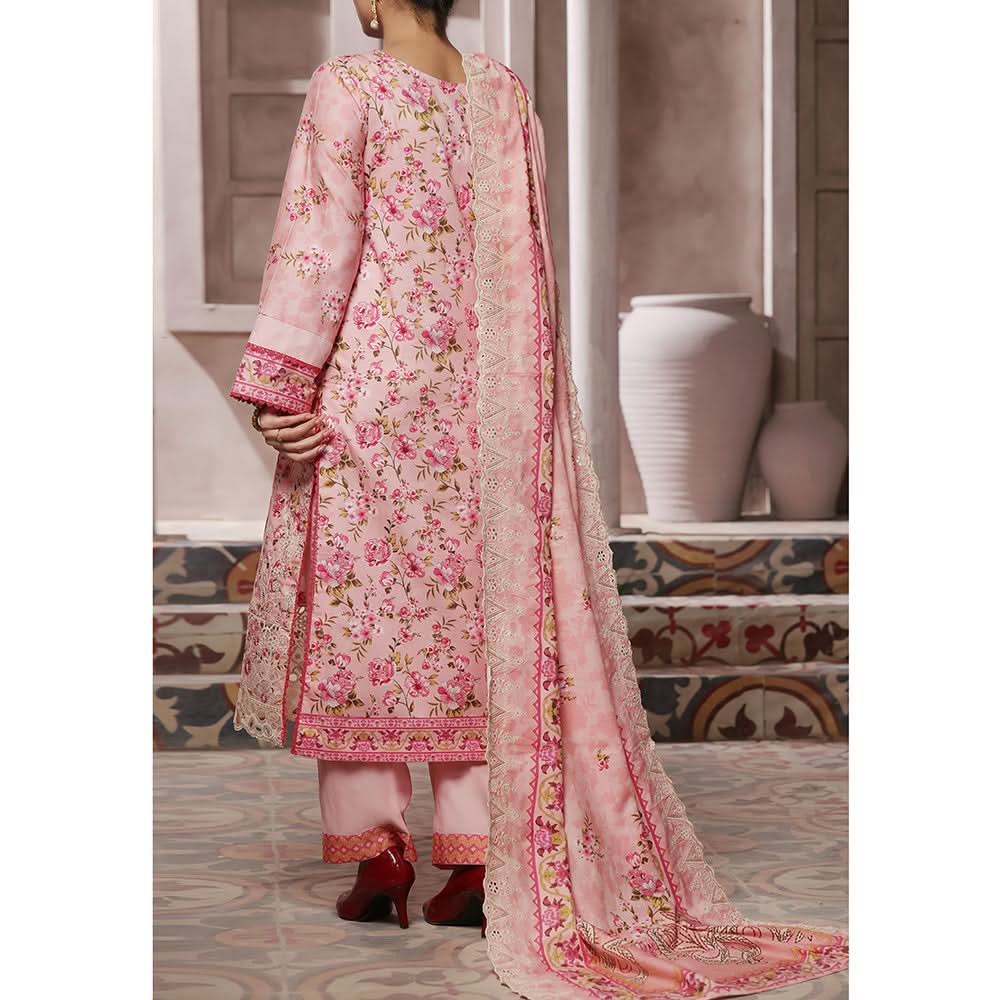 VS-ANMOL Cottel Printed Emboridered Unstitched 3pcs Suit With Emboridered Dupatta - 253, Women, 3Pcs Shalwar Suit, VS Textile, Chase Value