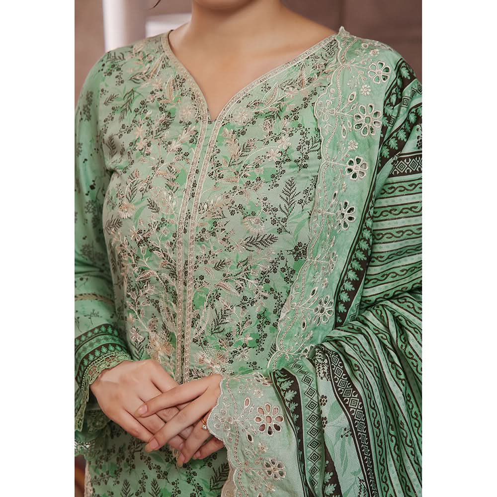 VS-ANMOL Cottle Printed Embroidered Unstitched 3pcs Suit With Embroidered Dupatta - 252, Women, 3Pcs Shalwar Suit, VS Textile, Chase Value