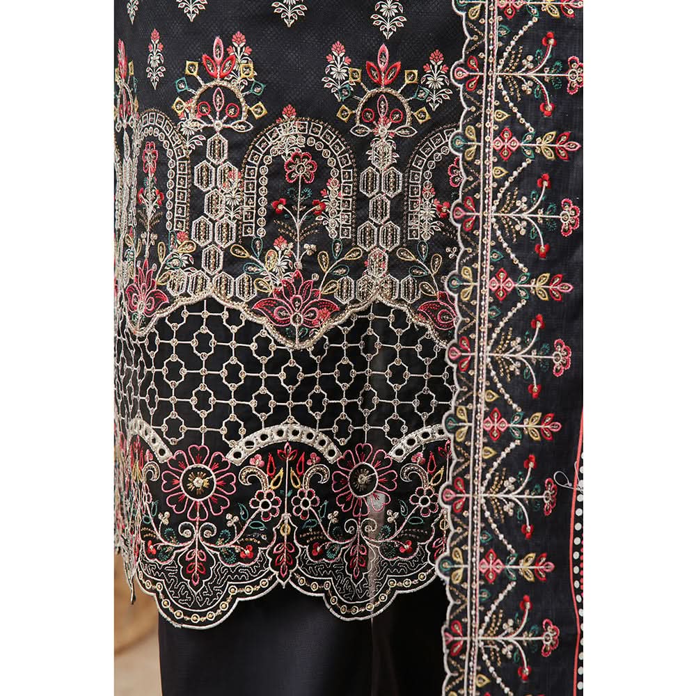 VS-ANMOL Cottel Printed Emboridered Unstitched 3pcs Suit With Emboridered Dupatta - 256, Women, 3Pcs Shalwar Suit, VS Textile, Chase Value