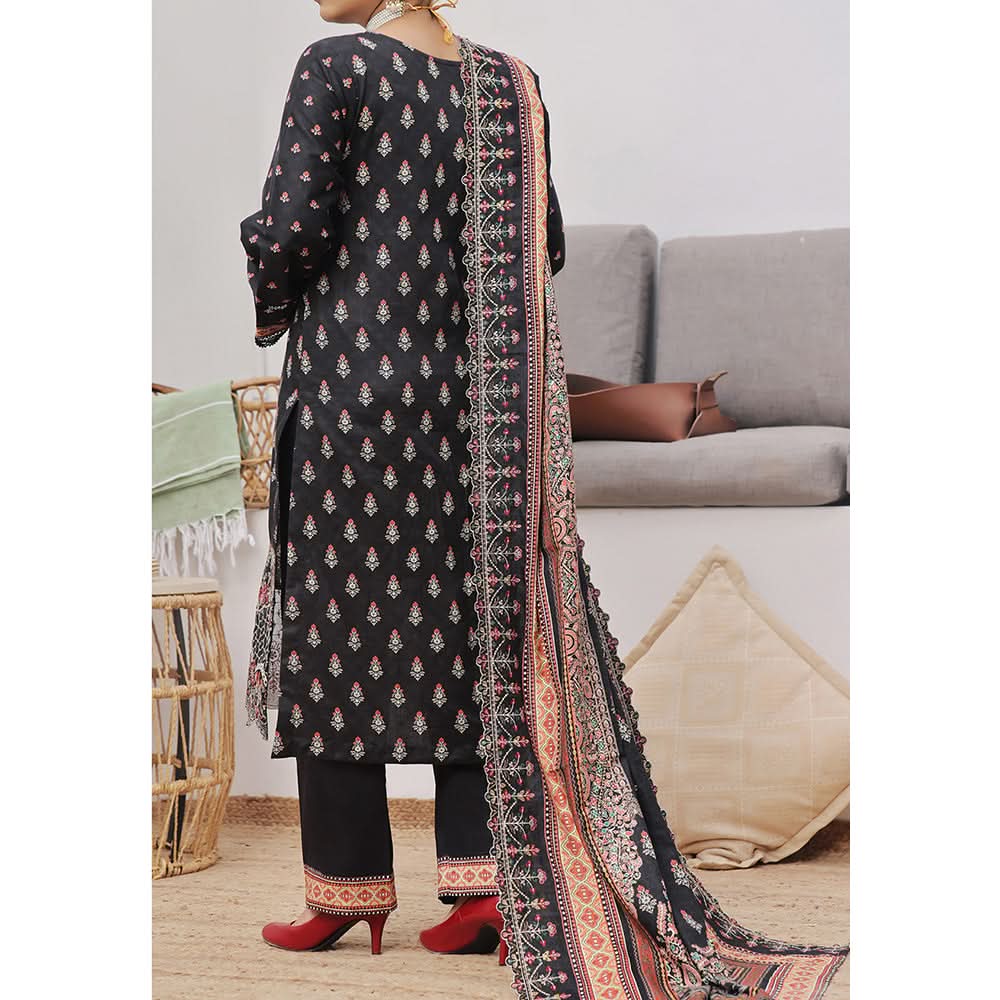 VS-ANMOL Cottel Printed Emboridered Unstitched 3pcs Suit With Emboridered Dupatta - 256, Women, 3Pcs Shalwar Suit, VS Textile, Chase Value