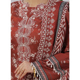 VS-ANMOL Cottel Printed Emboridered Unstitched 3pcs Suit With Emboridered Dupatta - 254, Women, 3Pcs Shalwar Suit, VS Textile, Chase Value