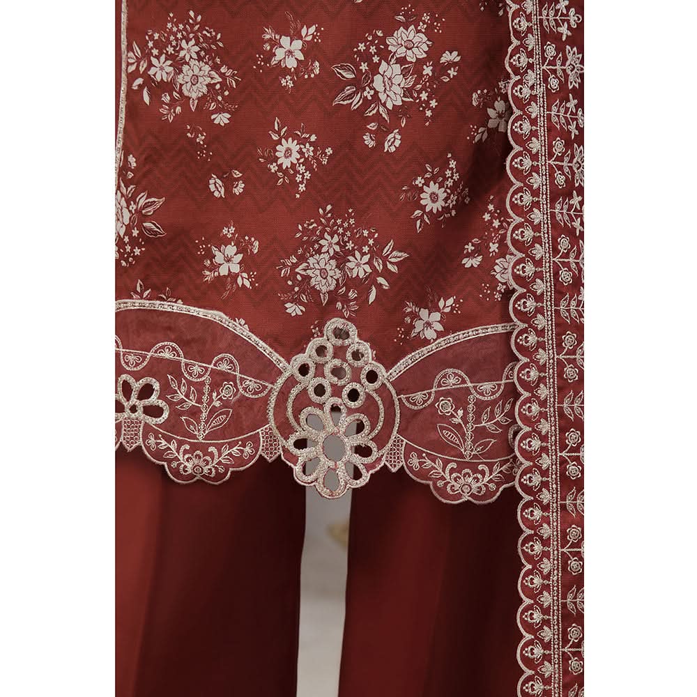 VS-ANMOL Cottel Printed Emboridered Unstitched 3pcs Suit With Emboridered Dupatta - 254, Women, 3Pcs Shalwar Suit, VS Textile, Chase Value
