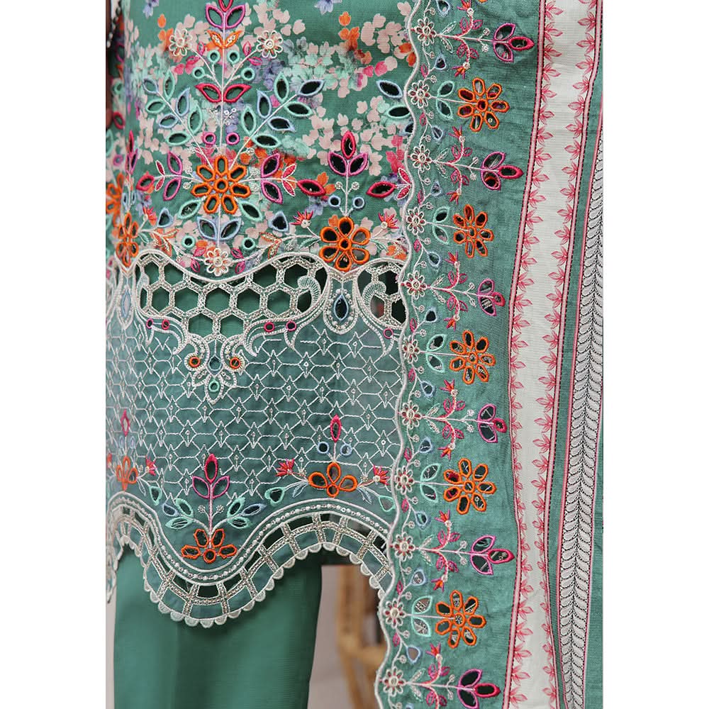 VS-ANMOL Cottle Printed Embroidered Unstitched 3pcs Suit With Embroidered Dupatta - 260, Women, 3Pcs Shalwar Suit, VS Textile, Chase Value