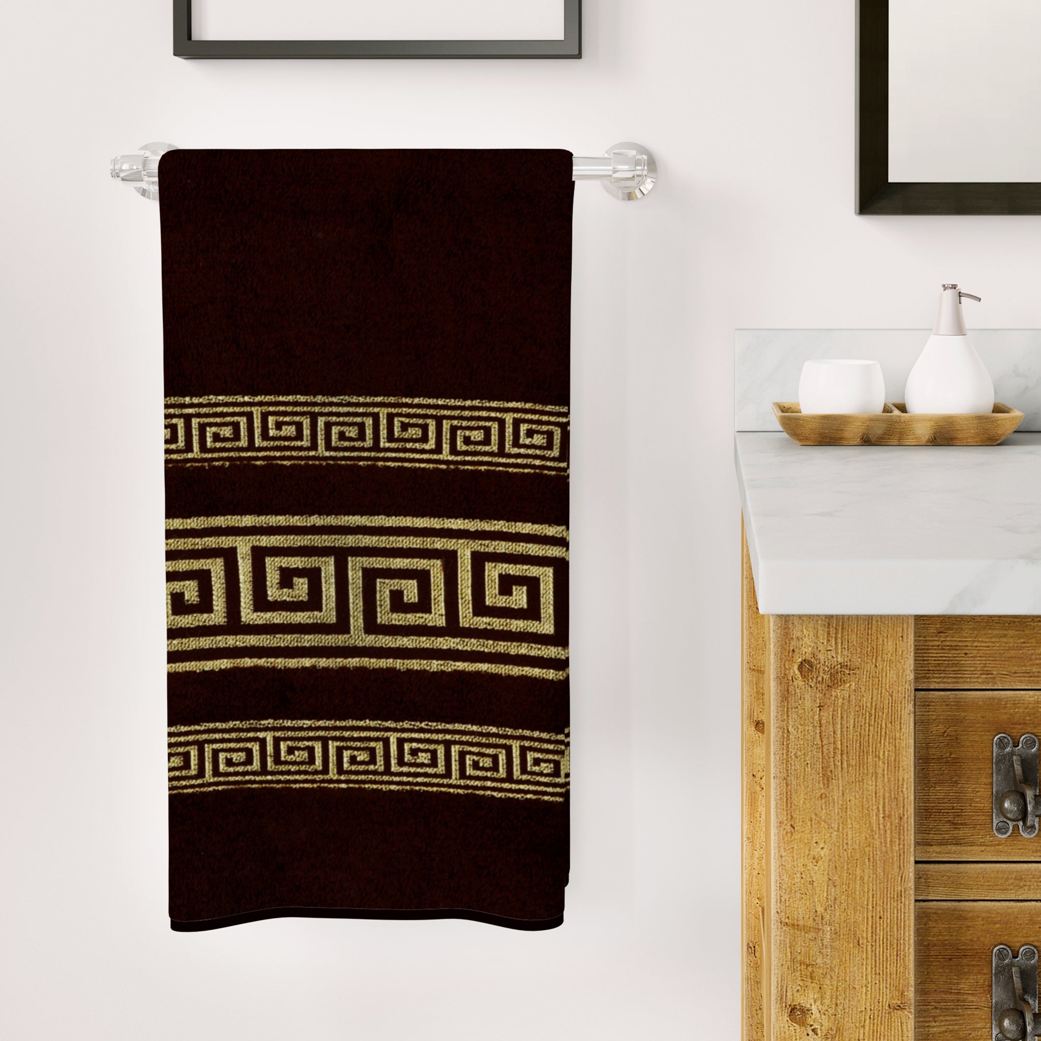 Bath Towel Greek Border, Bath Towels, Chase Value, Chase Value