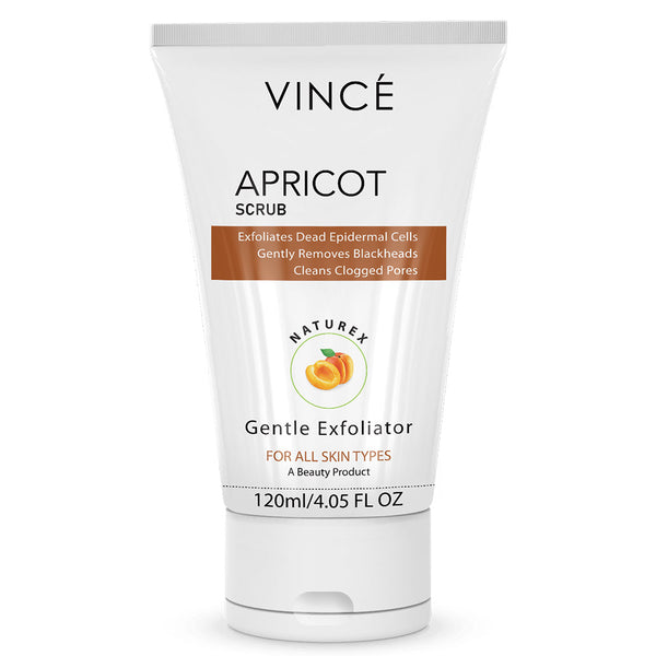 Vince Gentle Exfoliator Naturex Apricot Scrub, All Skin Types - 120ml, Beauty & Personal Care, Scrubs, Vince, Chase Value
