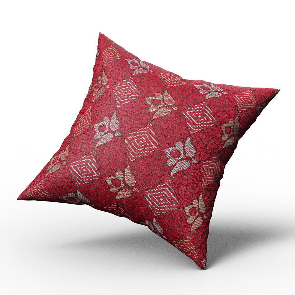 Jacquard Cushion - Maroon, Cushions & Pillows, Chase Value, Chase Value