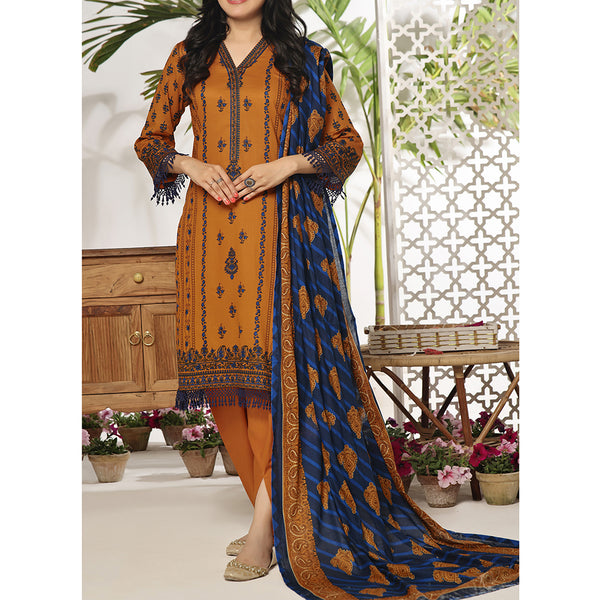 VS Daman Printed Lawn Suit Unstitched 3Pcs V-2 - 918 - A, Women, 3Pcs Shalwar Suit, VS Textile, Chase Value
