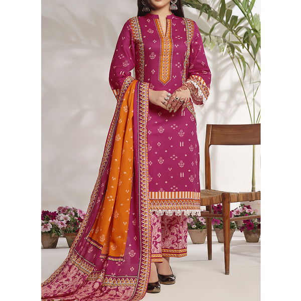 VS Daman Printed Lawn Suit Unstitched 3Pcs V-2 - 921 - B, Women, 3Pcs Shalwar Suit, VS Textile, Chase Value
