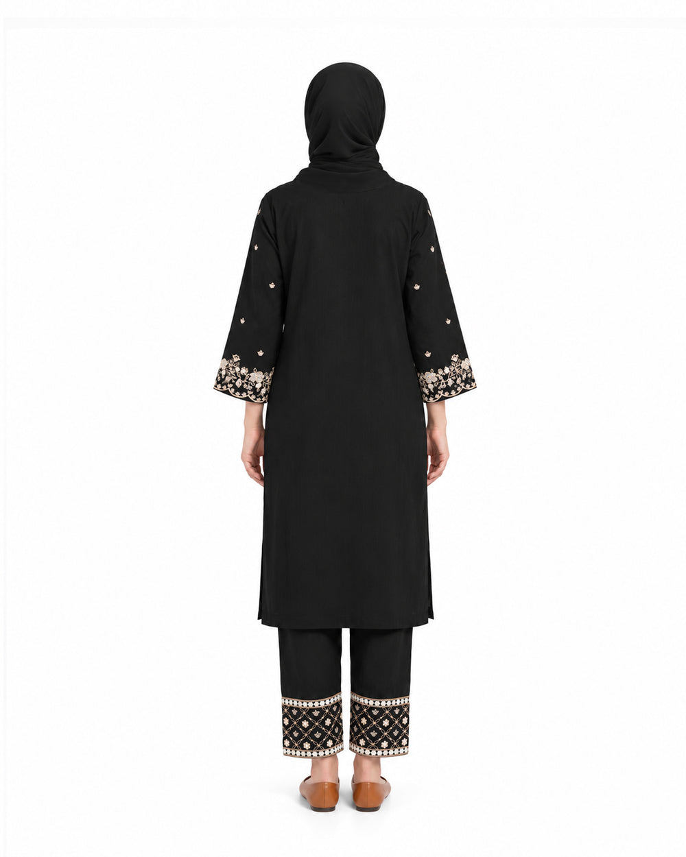 Women's Khaddar Embroidered Suit - 2 Pc