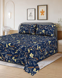 Printed Cotton Double Bed Sheets - 3 Pcs - 94 x 98 Inch
