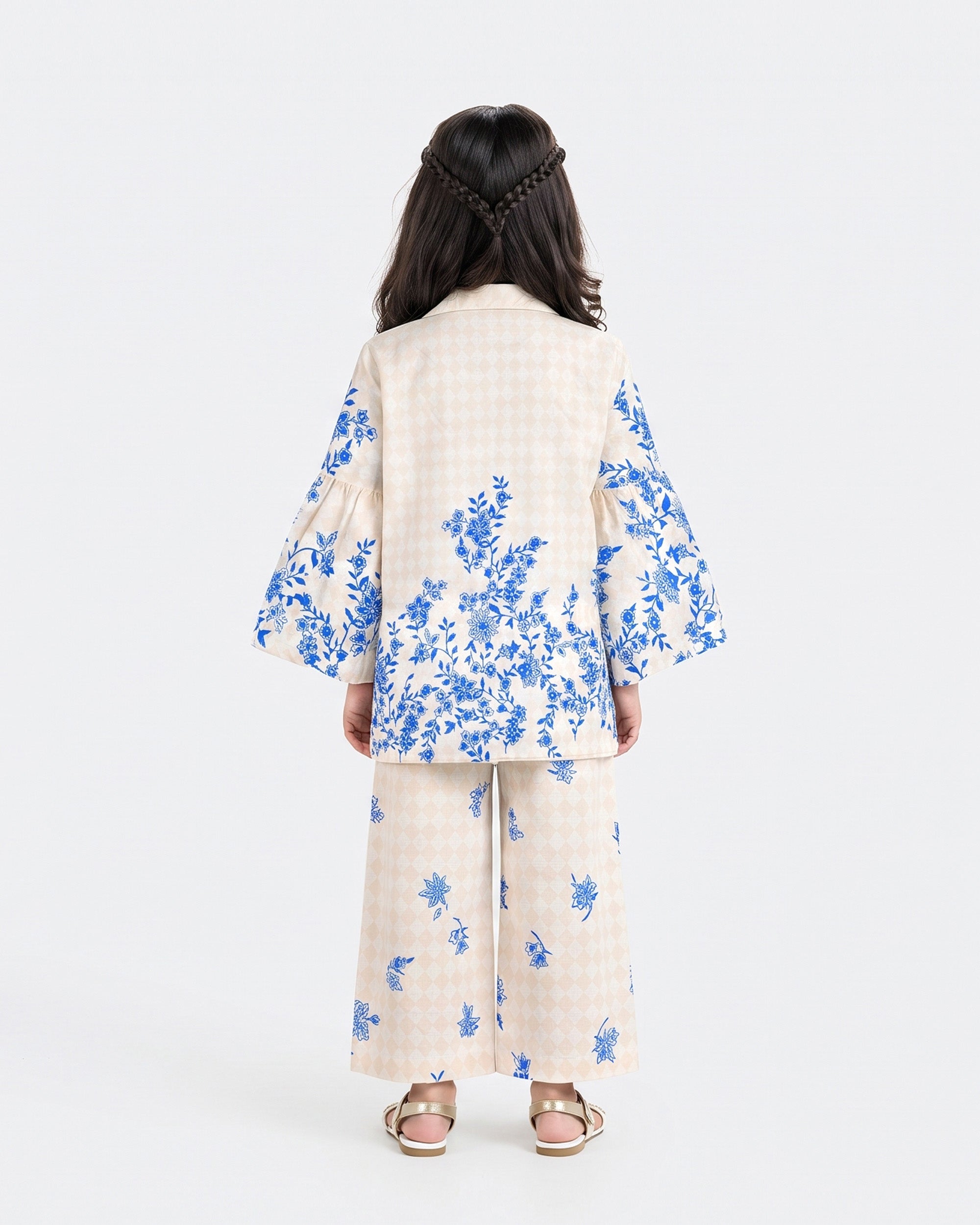 Eminent Girls Ethnic Fusion Printed 2 Pc