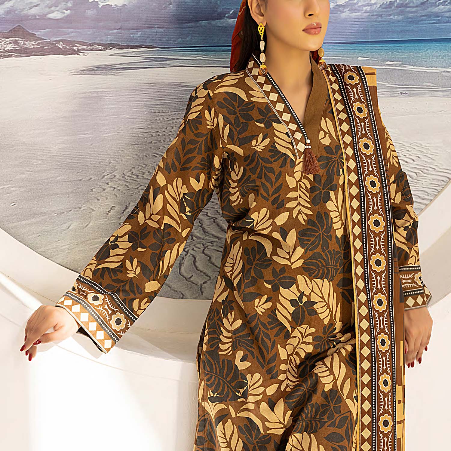 SANA & SARA ESHAAL By Salitex Lawn Printed Unstitched 3Pcs Suit - 77, Women, 3Pcs Shalwar Suit, Salitex, Chase Value