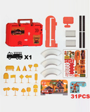 Fire Parking Lot Set 31 Pcs with Die Cast Vehicle