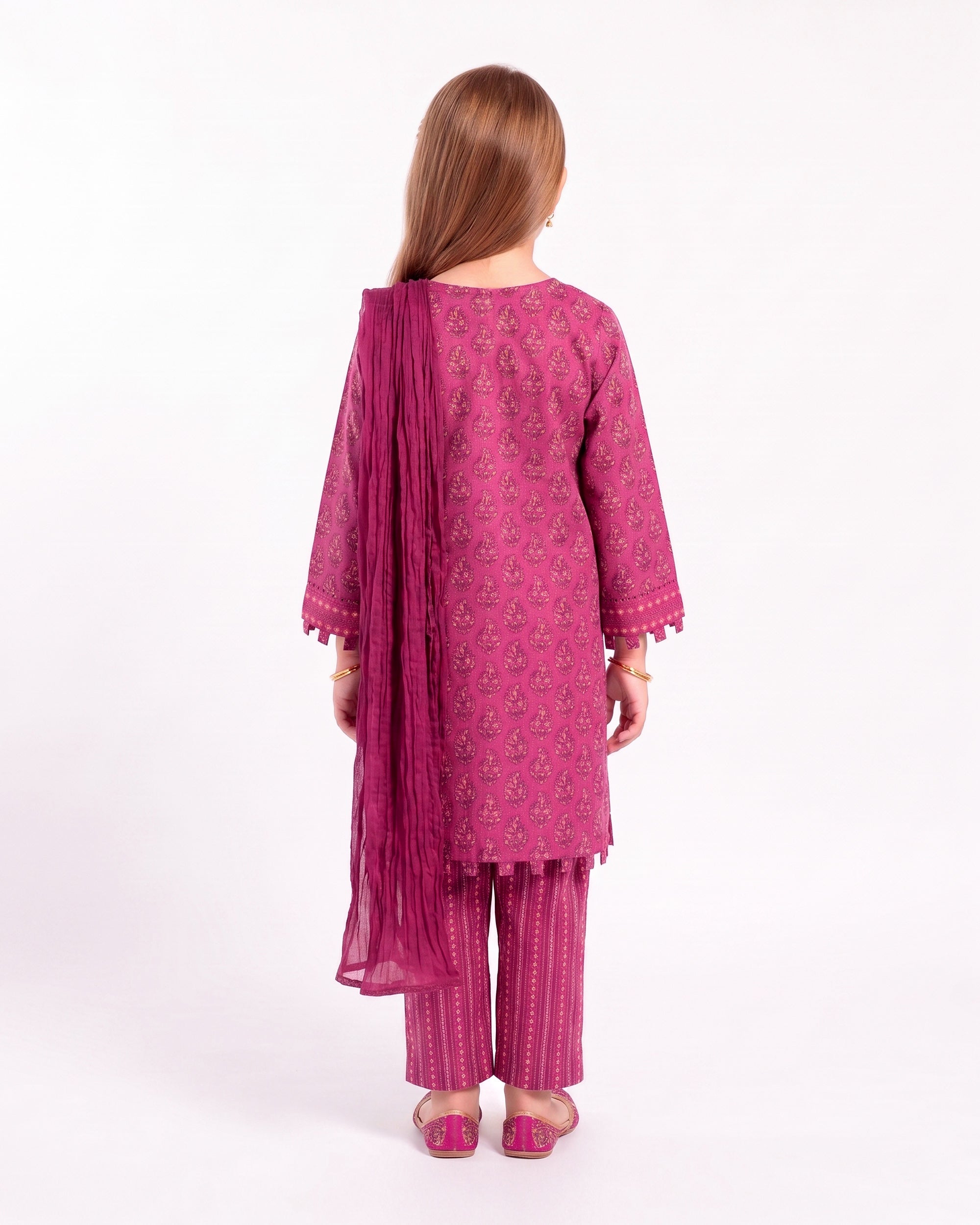 Eminent Girls' Essentials Printed 3 Pc Suit