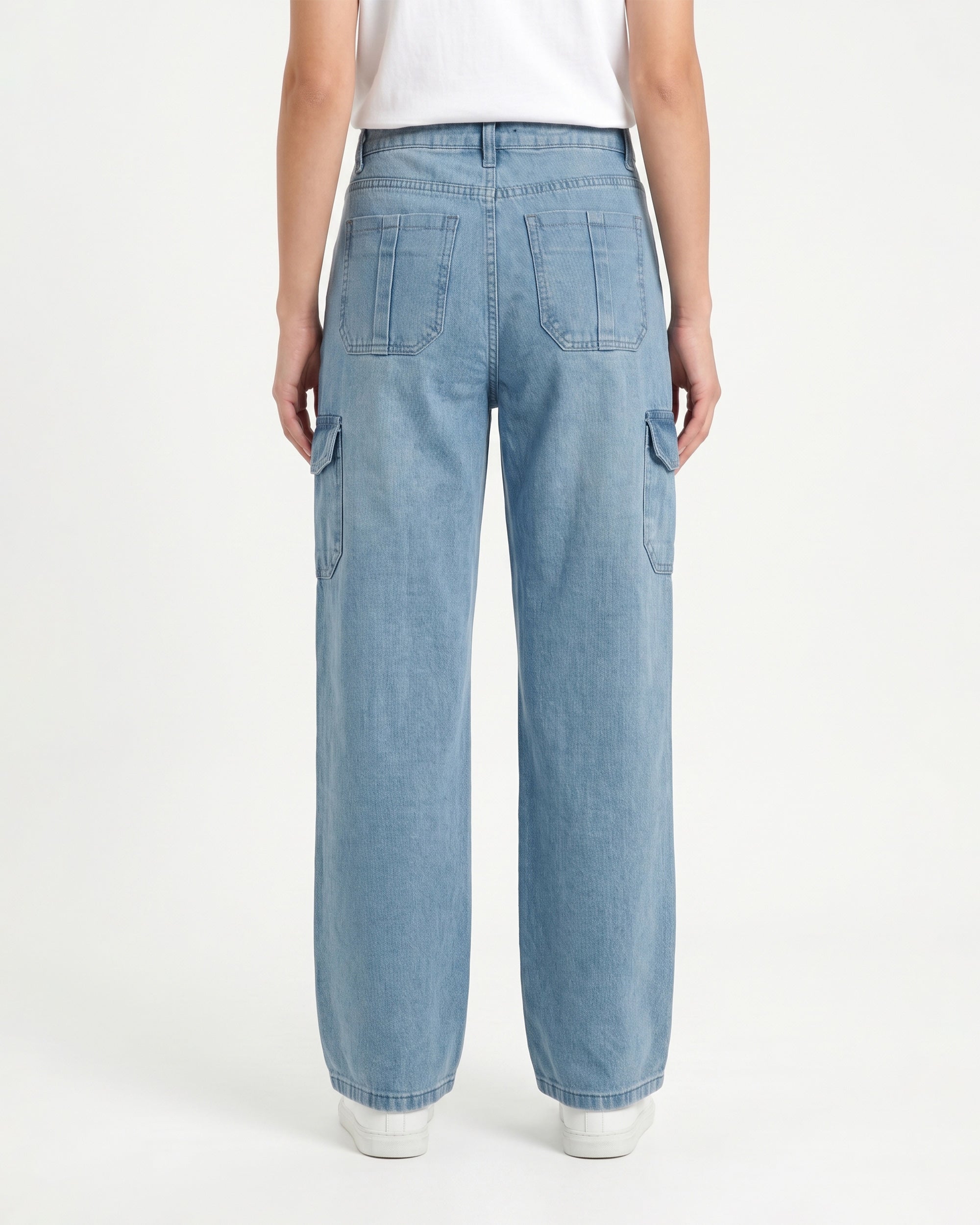 Women's Cargo Denim Pants