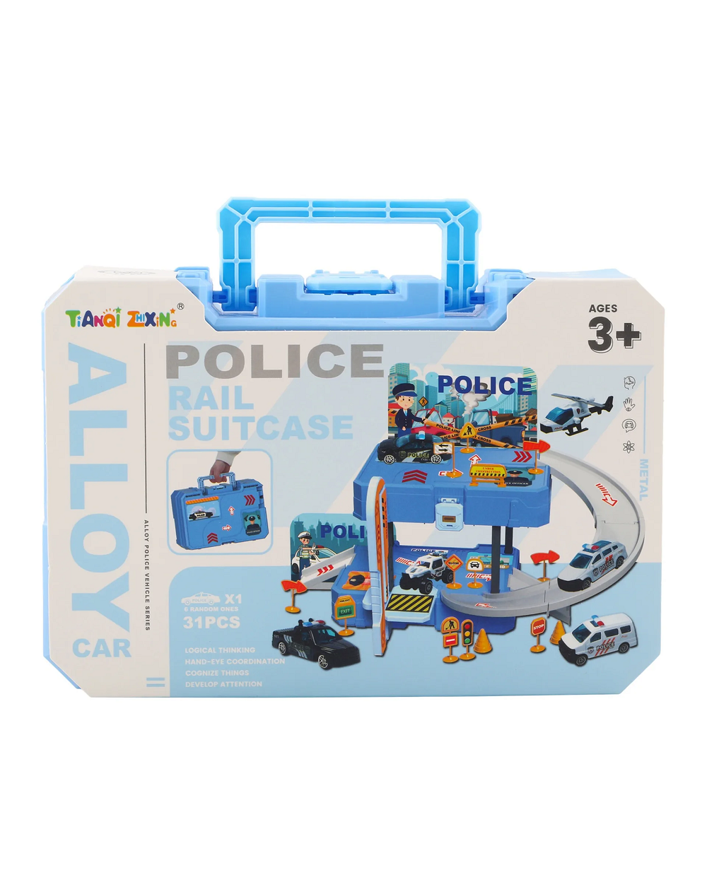 Police Parking Lot 31 Pcs with Die Cast Vehicle