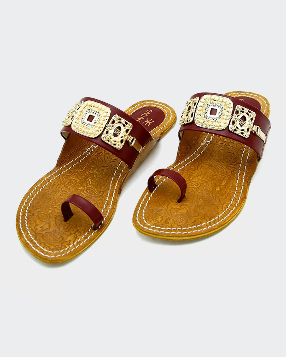 Eminent Women's Leather Kolhapuri, Women Slippers, Eminent, Chase Value