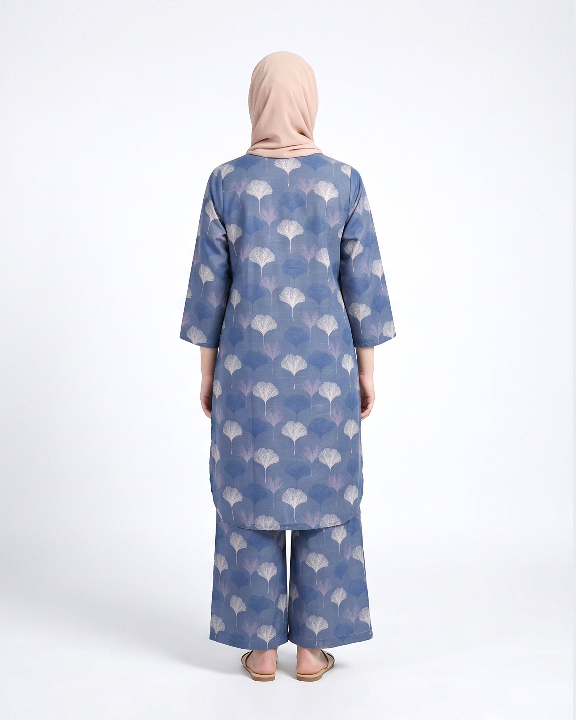 Valuables Women's Slub Printed Suit - 2 Pc