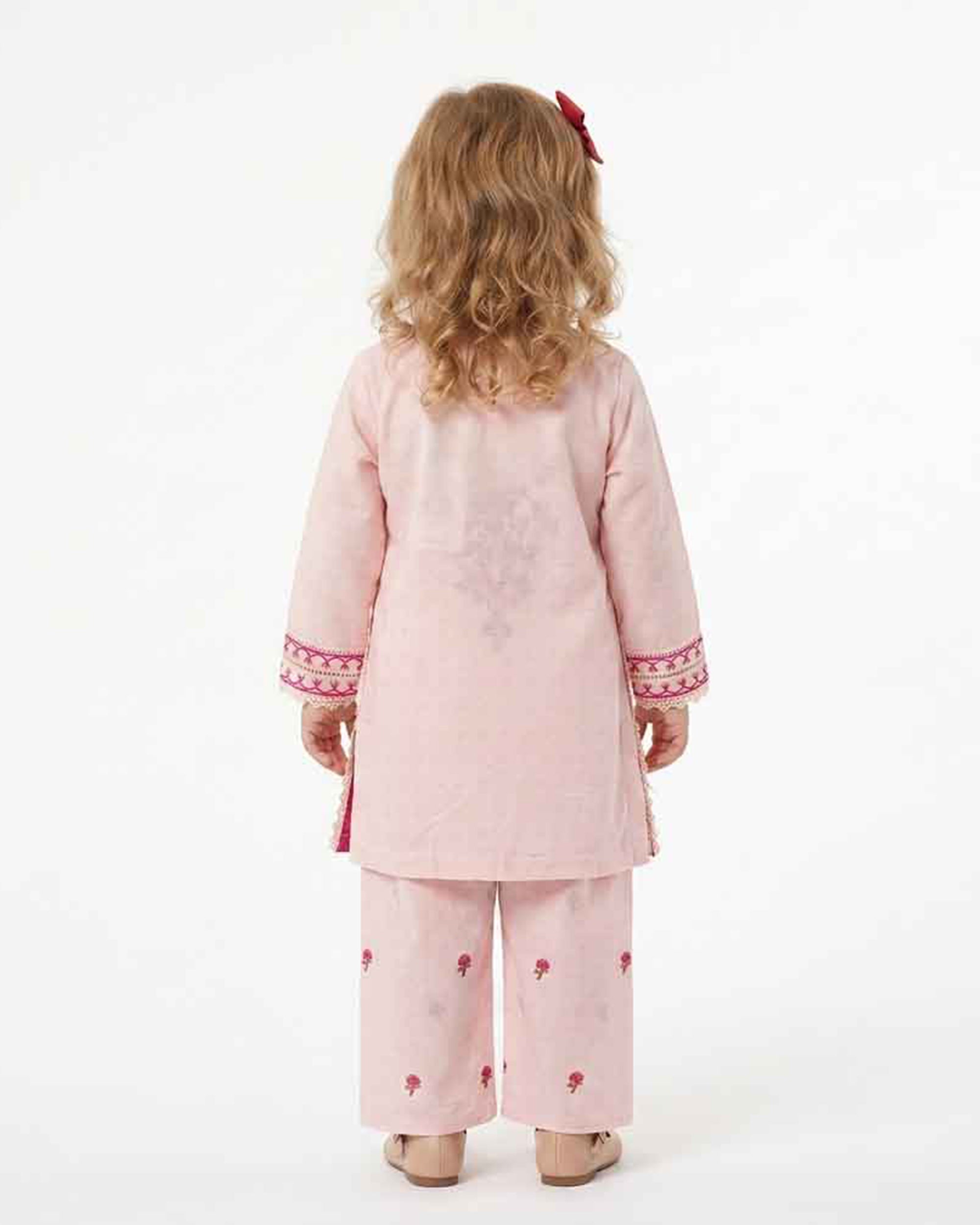 Eminent Girls' Essentials Embroidered 2Pc Suit