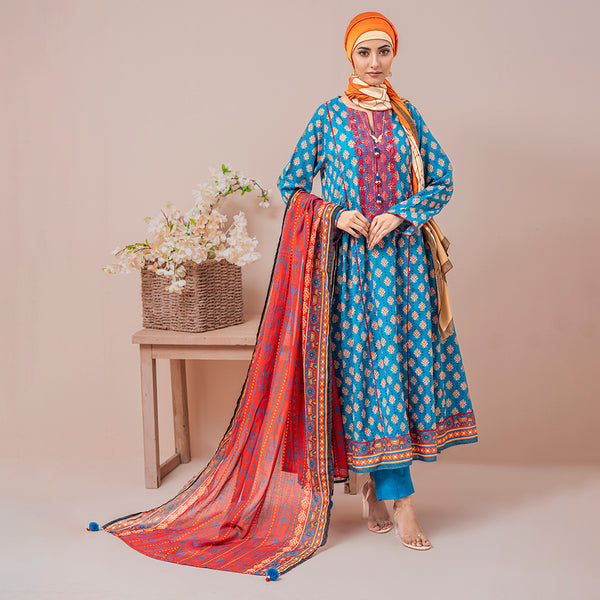 Eminent Embroidered Lawn Digital Printed 3 Piece Suit - S24LPE3P01