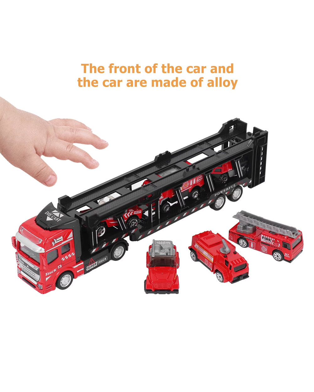 Die-Cast Track With Car 3 Pcs