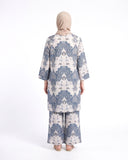 Valuables Women's Slub Printed Suit - 2 Pc