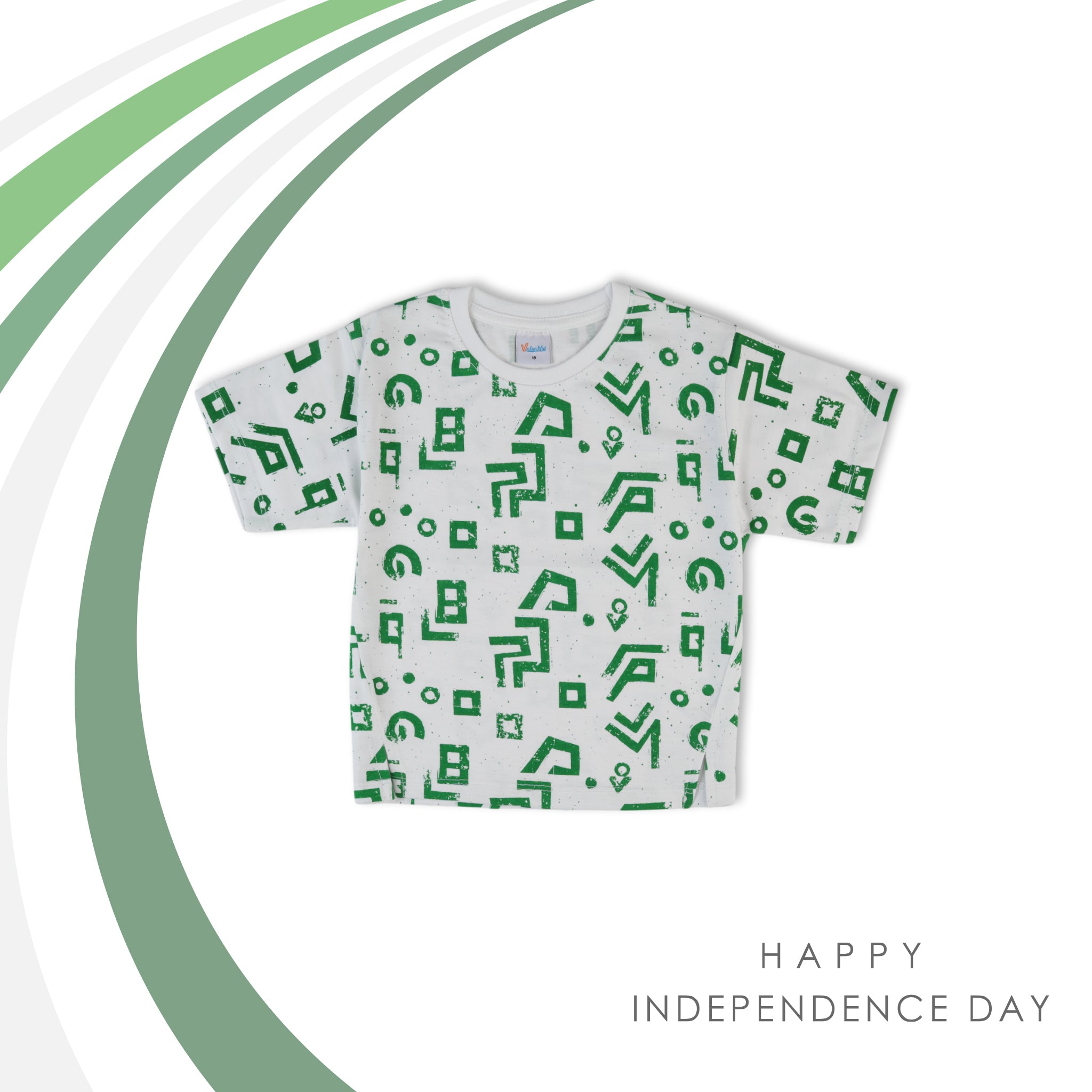 Valuable Girls Half Sleeves T-Shirt - White Green, Girls T-Shirts, Chase Value, Chase Value