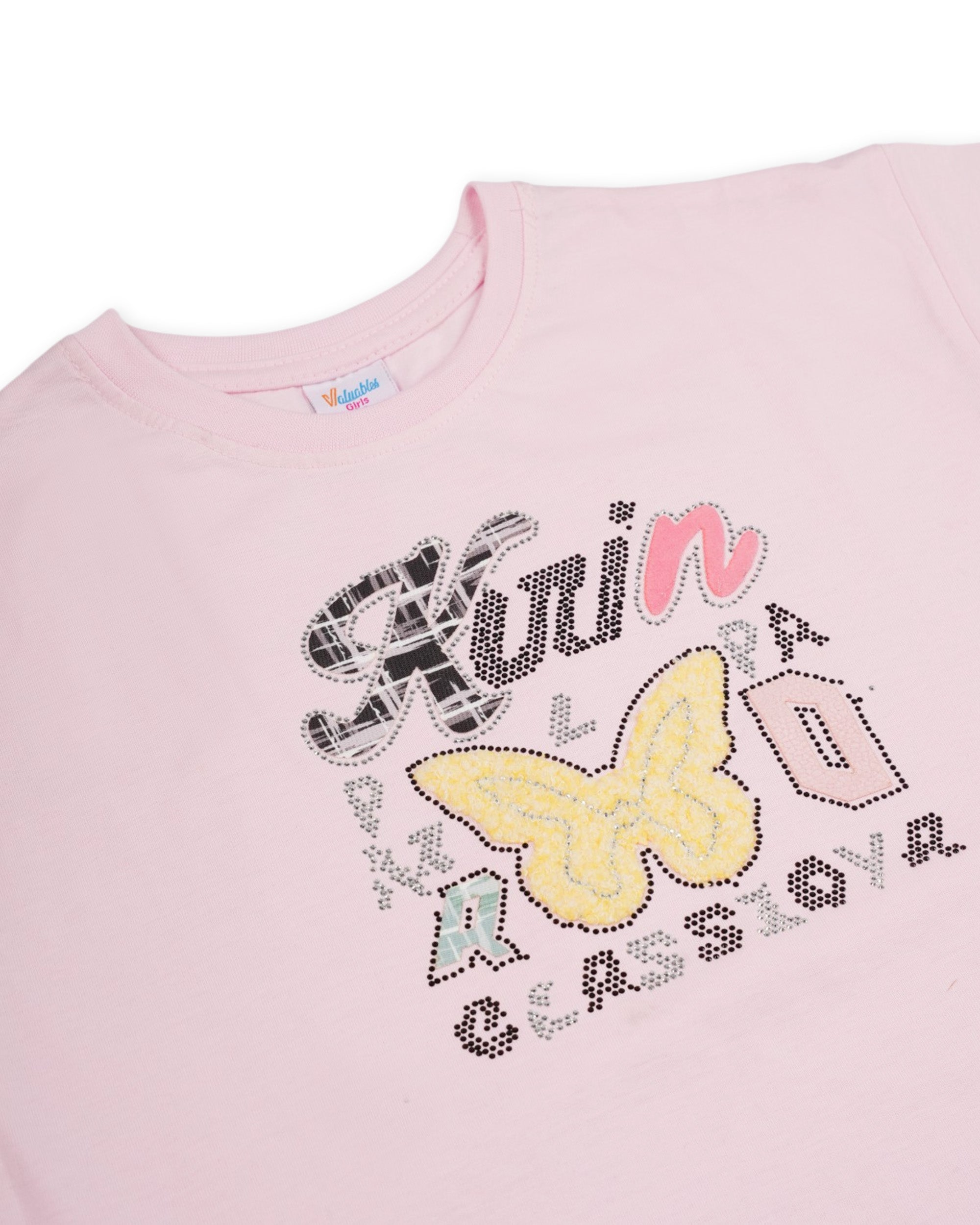Valuables Girls' Half Sleeve Printed T-Shirt
