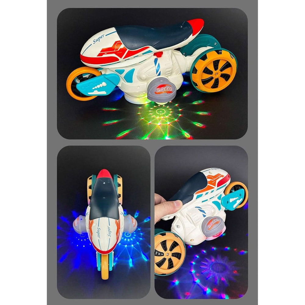 Battery Operated  Drift Motor With Light & Music - White, Non-Remote Control, Chase Value, Chase Value