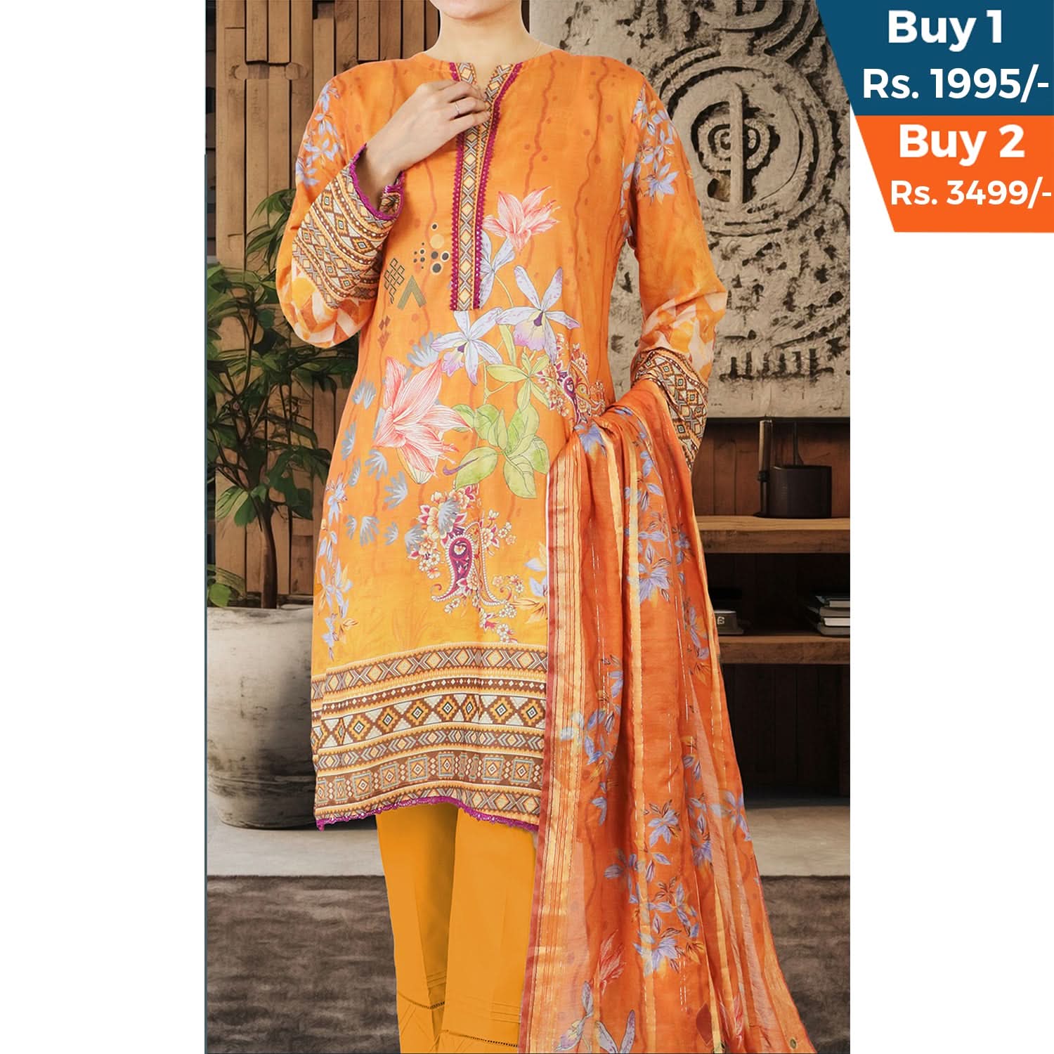 Valuable Cotton Digital Unstitched 3Pcs Suit - 3, Women, 3Pcs Shalwar Suit, Chase Value, Chase Value