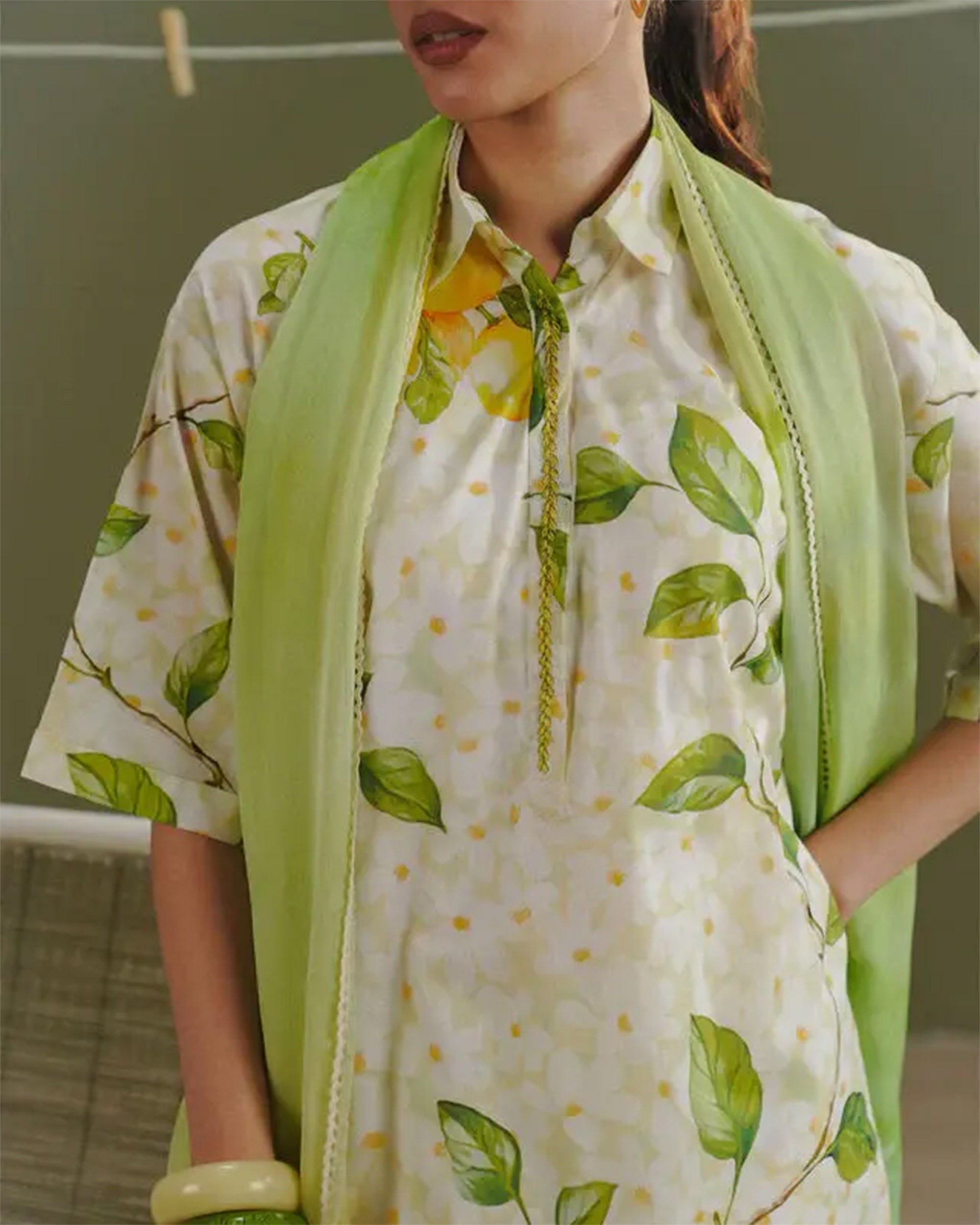 Women's Printed Suit 3-Pc - Inspired by Zara Shah Jahan - 8