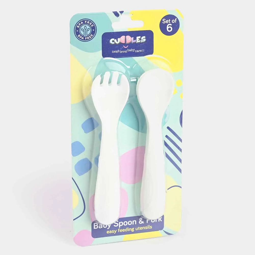 Spoon And Fork Pack of 6 - White, Serving & Dining, Chase Value, Chase Value