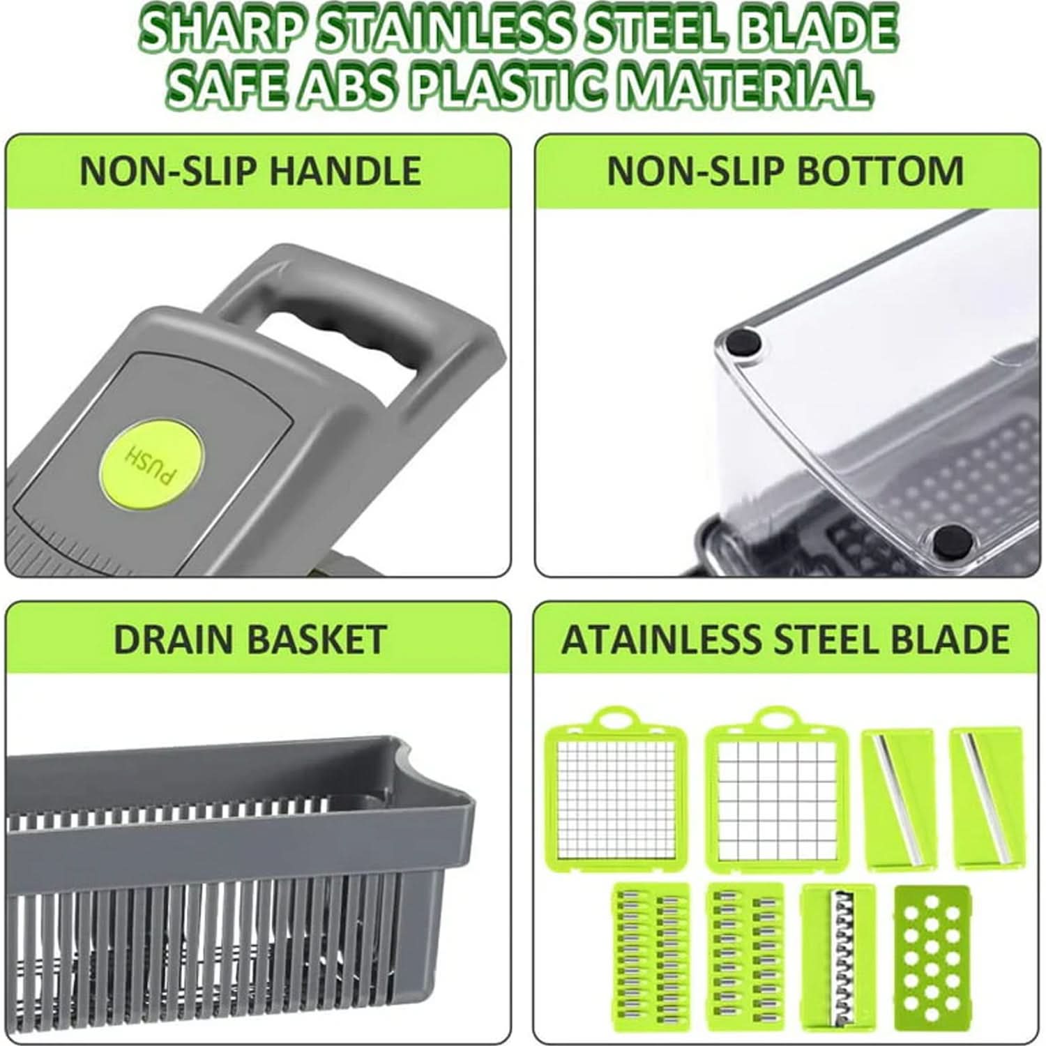 Veggie Slicer Multifunctional - Grey, Kitchen Tools & Accessories, Chase Value, Chase Value