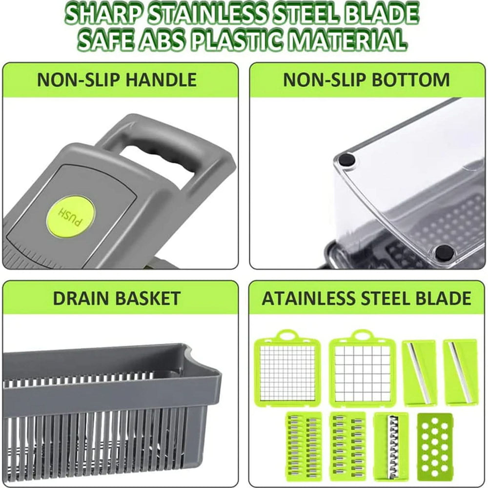 Veggie Slicer Multifunctional - Grey, Kitchen Tools & Accessories, Chase Value, Chase Value