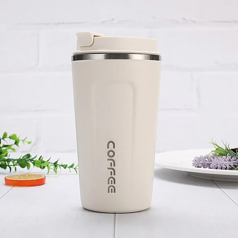 Stainless Steel Vacuum Temperature Coffee Mug - Off White, Water Bottle, Chase Value, Chase Value