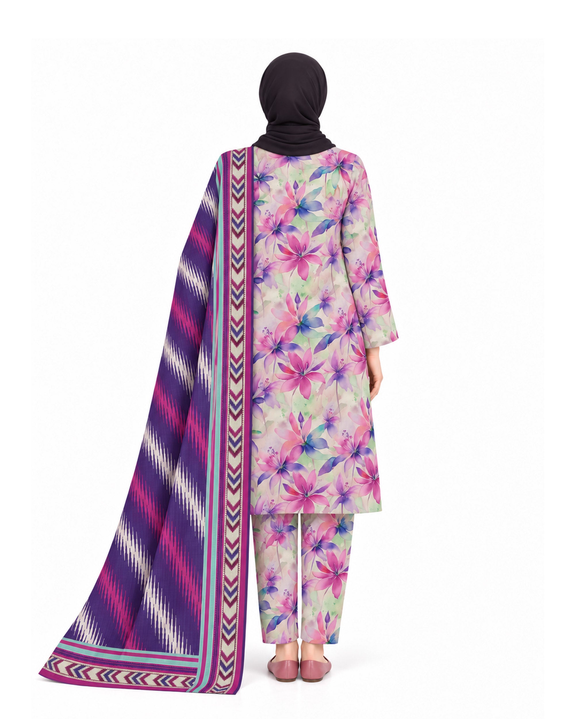 Salina Cotton Digital Printed Suit V2 - 3 Pc