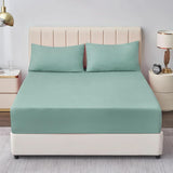 Double Bed Fitted Sheet Jersey 180*200 - Sea Green, Double Size Bed Sheet, Chase Value, Chase Value