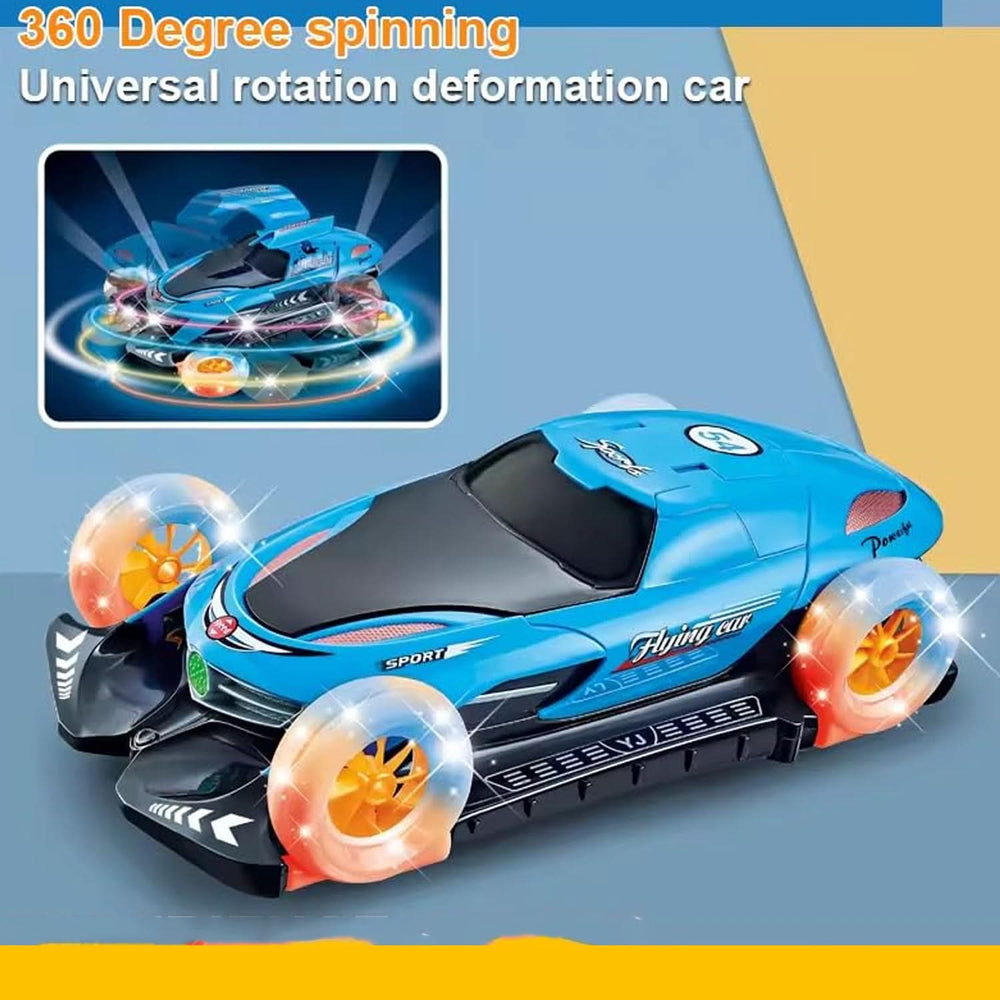 Battery Operated  Flying Car With Light & Music - Red, Non-Remote Control, Chase Value, Chase Value